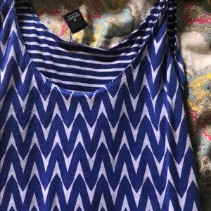 Reversible blue and white coverup